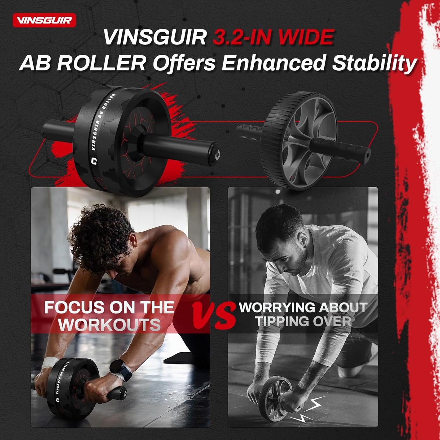 VINSGUIR Ab Roller Wheel